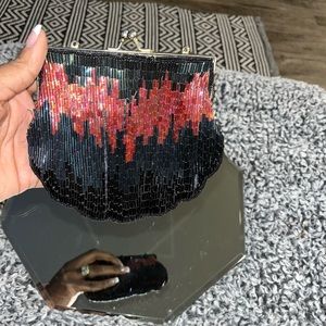 Sequined Hand Clutch Coin Bag